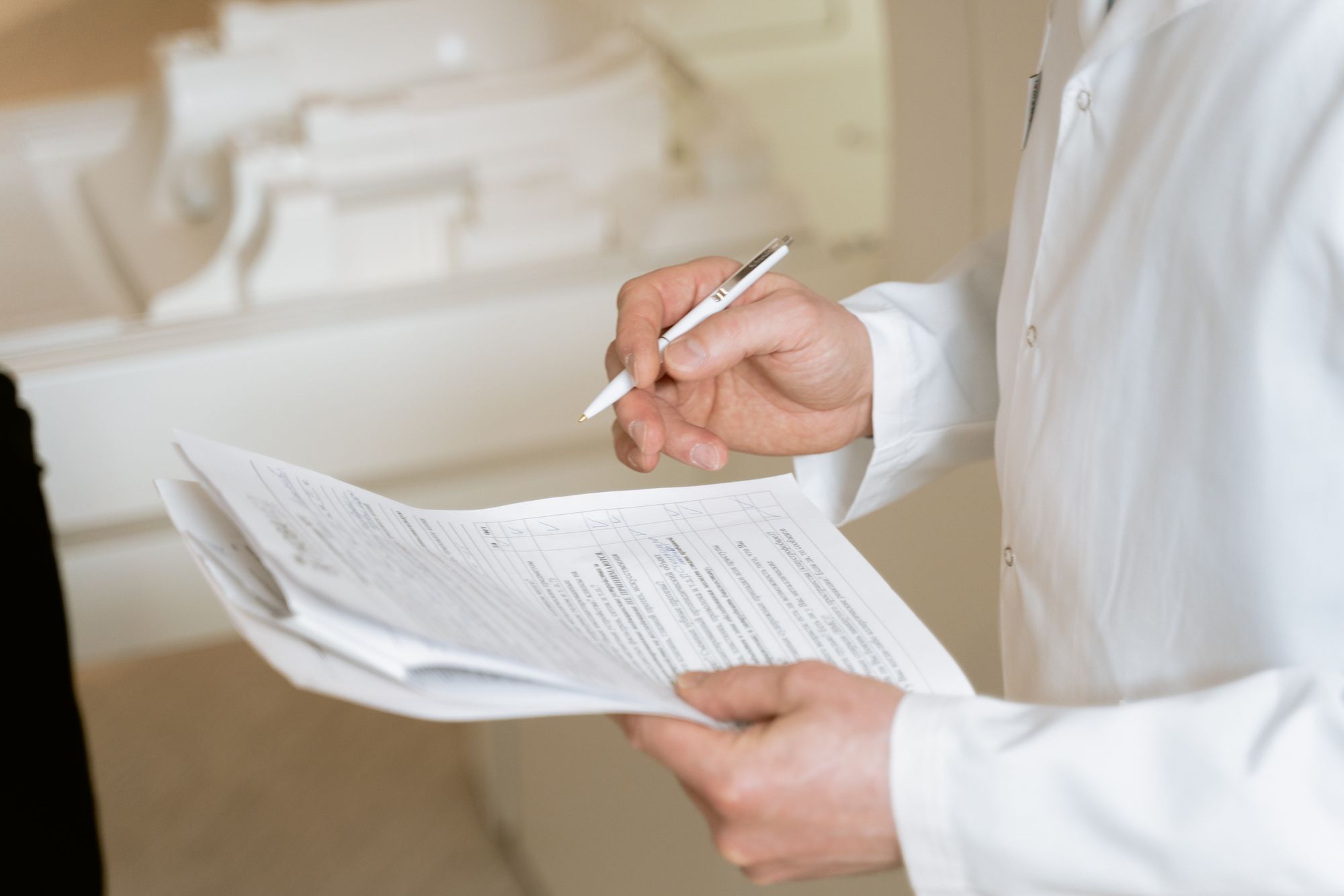 Practice administrator reviewing a Medicare provider enrollment application