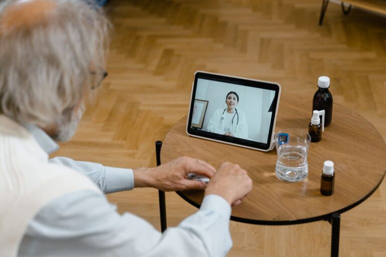 Telehealth implementation for a medical practice with a patient in a home video visit with a doctor
